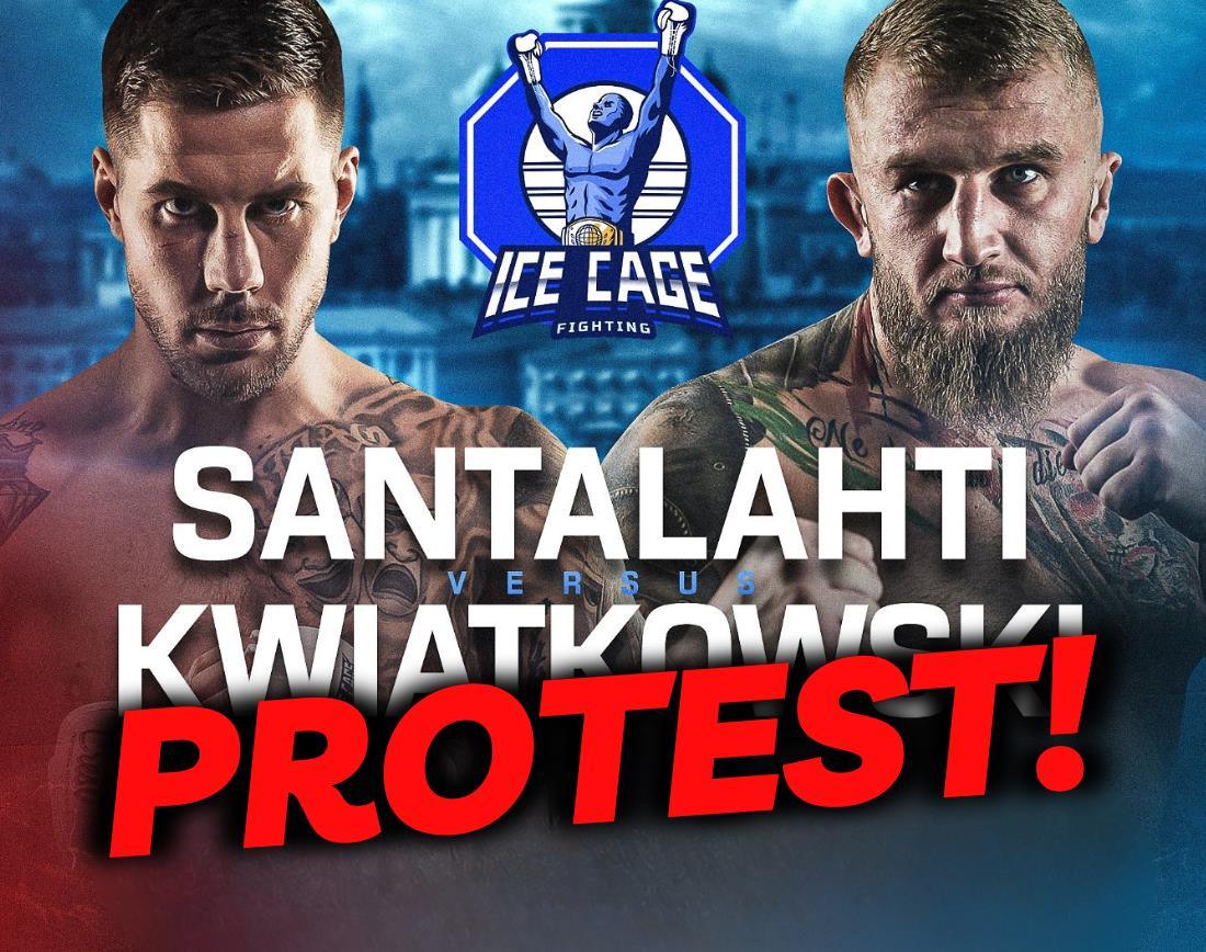 Protest sztabu UFOLA po walce na Ice Cage 4